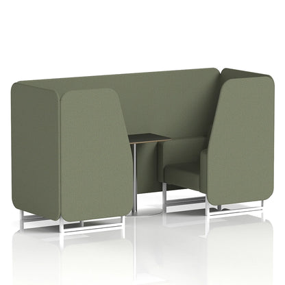 Brixworth Booth in Single Tone - 2 Seater with Black Table