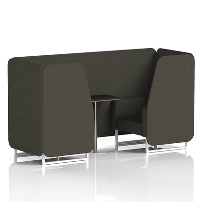 Brixworth Booth in Single Tone - 2 Seater with Black Table