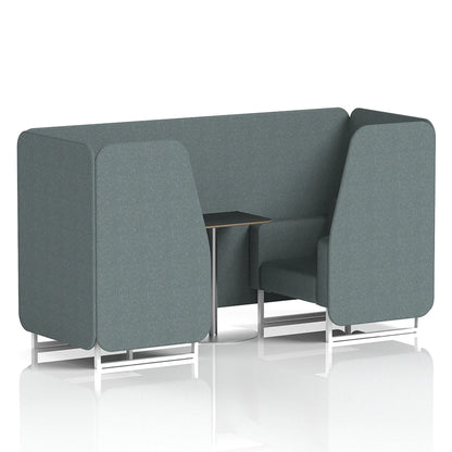 Brixworth Booth in Single Tone - 2 Seater with Black Table