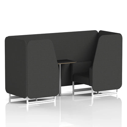 Brixworth Booth in Single Tone - 2 Seater with Black Table
