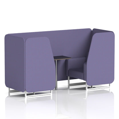 Brixworth Booth in Single Tone - 2 Seater with Black Table
