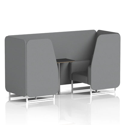 Brixworth Booth in Single Tone - 2 Seater with Black Table