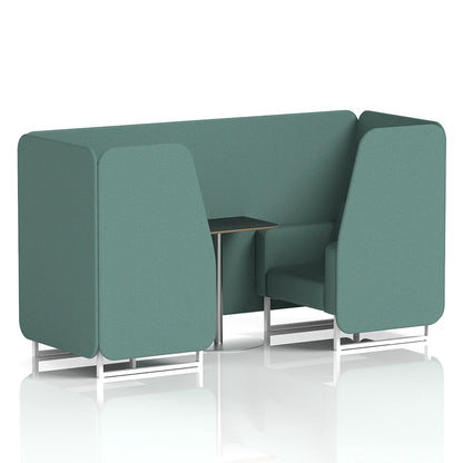 Brixworth Booth in Single Tone - 2 Seater with Black Table