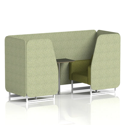 Brixworth Booth in Two Tone - 2 Seater with Black Table