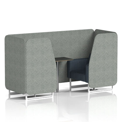 Brixworth Booth in Two Tone - 2 Seater with Black Table