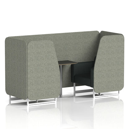 Brixworth Booth in Two Tone - 2 Seater with Black Table