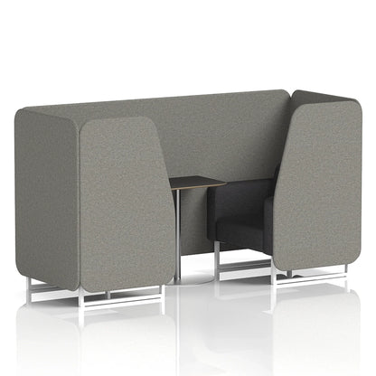 Brixworth Booth in Two Tone - 2 Seater with Black Table