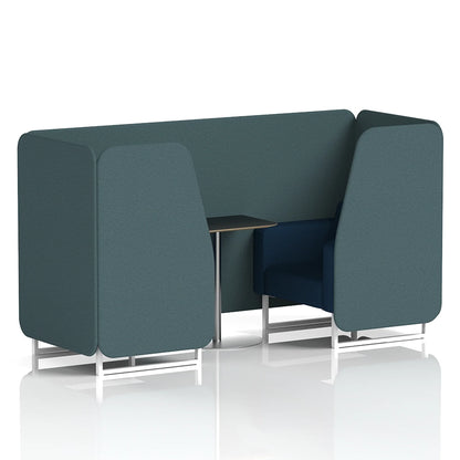 Brixworth Booth in Two Tone - 2 Seater with Black Table