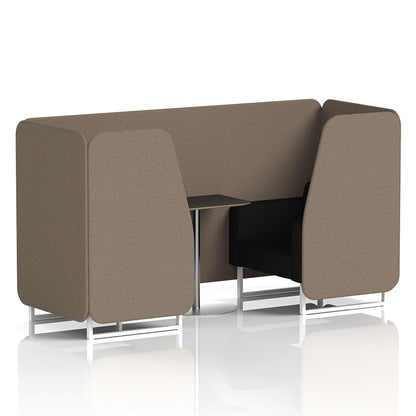 Brixworth Booth in Two Tone - 2 Seater with Black Table