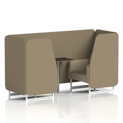 Brixworth Booth in Two Tone - 2 Seater with Black Table