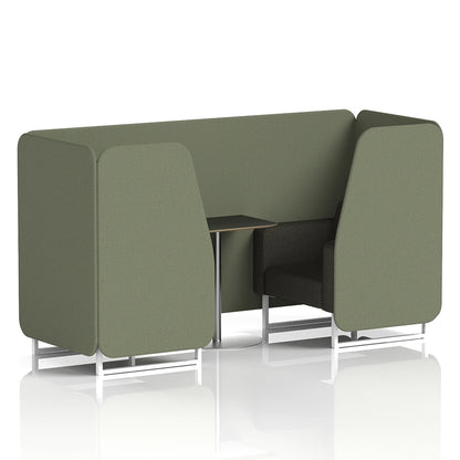 Brixworth Booth in Two Tone - 2 Seater with Black Table
