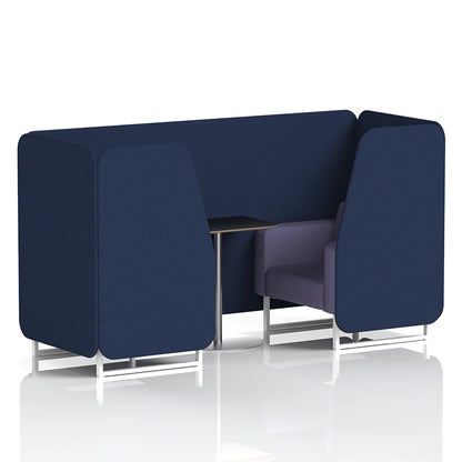 Brixworth Booth in Two Tone - 2 Seater with Black Table