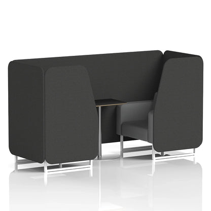Brixworth Booth in Two Tone - 2 Seater with Black Table