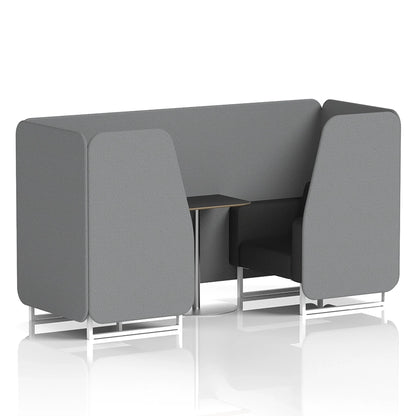 Brixworth Booth in Two Tone - 2 Seater with Black Table