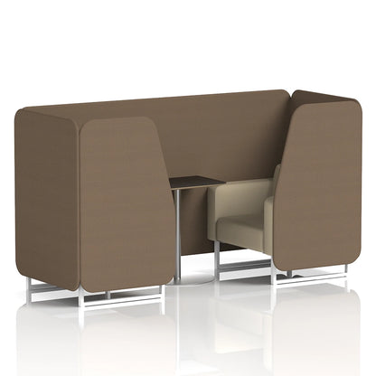 Brixworth Booth in Two Tone - 2 Seater with Black Table