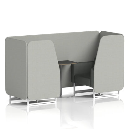 Brixworth Booth in Two Tone - 2 Seater with Black Table