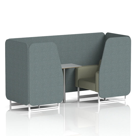 Brixworth Booth in Two Tone - 2 Seater with Grey Table
