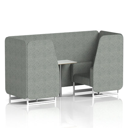 Brixworth Booth in Single Tone - 2 Seater with White Table