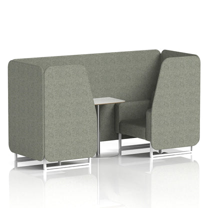 Brixworth Booth in Single Tone - 2 Seater with White Table