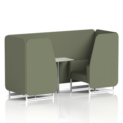 Brixworth Booth in Single Tone - 2 Seater with White Table
