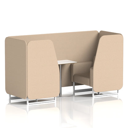 Brixworth Booth in Single Tone - 2 Seater with White Table