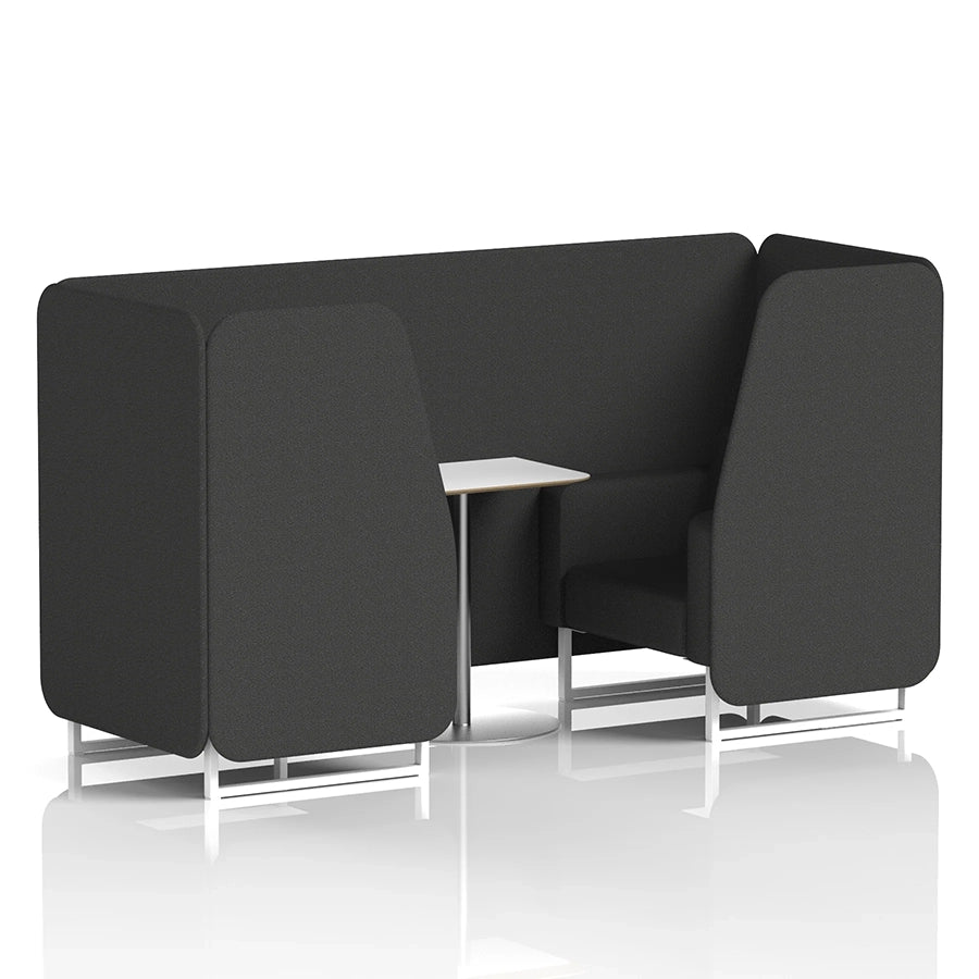 Brixworth Booth in Single Tone - 2 Seater with White Table