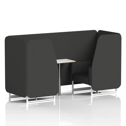 Brixworth Booth in Single Tone - 2 Seater with White Table
