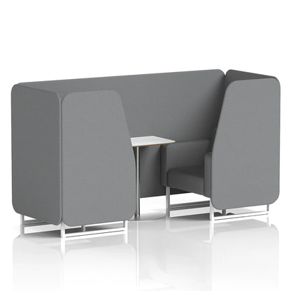Brixworth Booth in Single Tone - 2 Seater with White Table