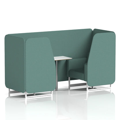 Brixworth Booth in Single Tone - 2 Seater with White Table