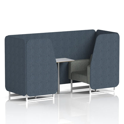 Brixworth Booth in Two Tone - 2 Seater with White Table