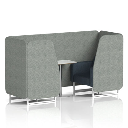 Brixworth Booth in Two Tone - 2 Seater with White Table
