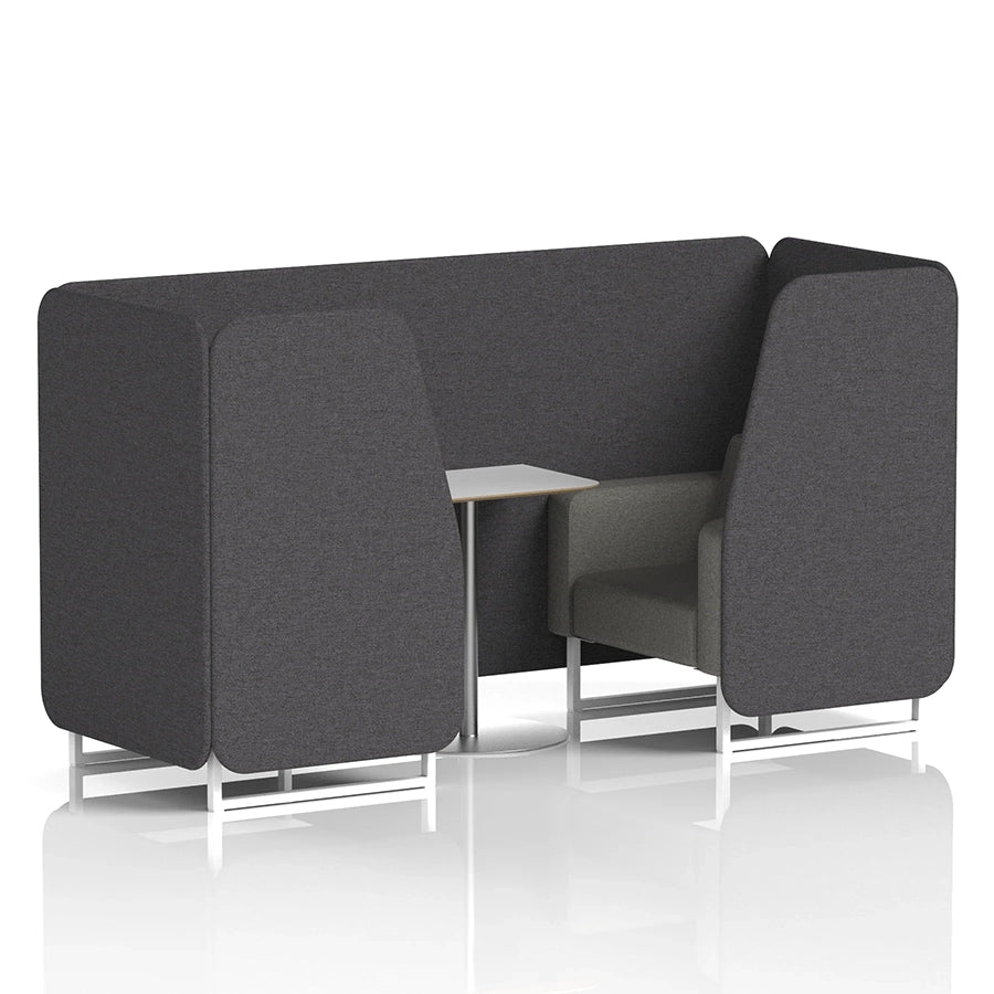 Brixworth Booth in Two Tone - 2 Seater with White Table