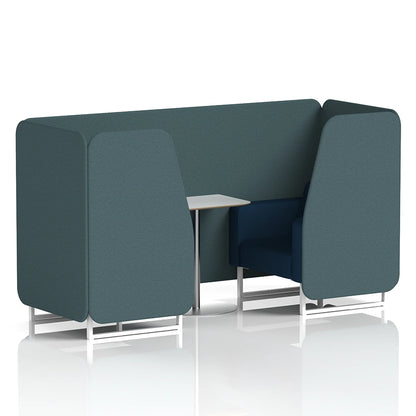 Brixworth Booth in Two Tone - 2 Seater with White Table