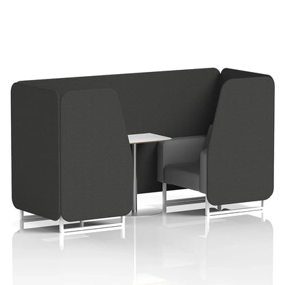 Brixworth Booth in Two Tone - 2 Seater with White Table