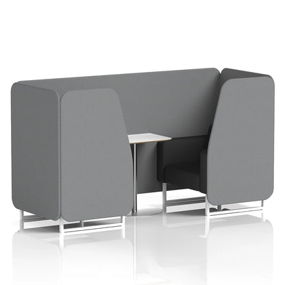 Brixworth Booth in Two Tone - 2 Seater with White Table