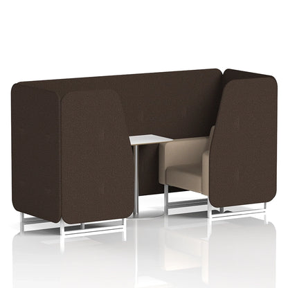 Brixworth Booth in Two Tone - 2 Seater with White Table