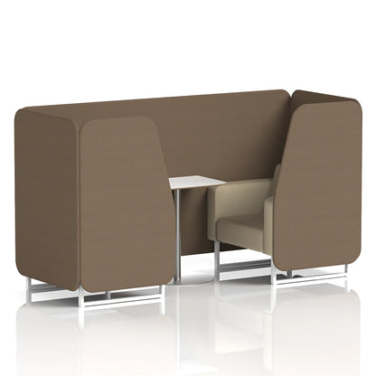 Brixworth Booth in Two Tone - 2 Seater with White Table