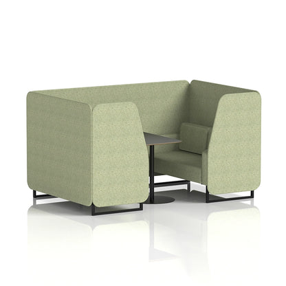 Brixworth Booth in Single Tone - 4 Seater with Black Table