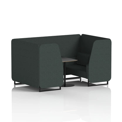 Brixworth Booth in Single Tone - 4 Seater with Black Table