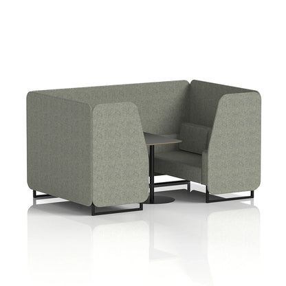 Brixworth Booth in Single Tone - 4 Seater with Black Table