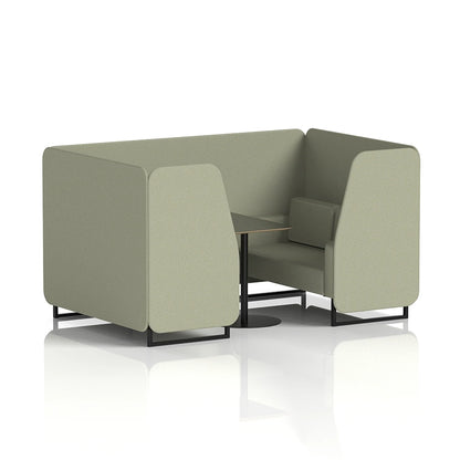 Brixworth Booth in Single Tone - 4 Seater with Black Table