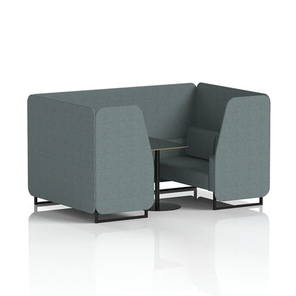 Brixworth Booth in Single Tone - 4 Seater with Black Table