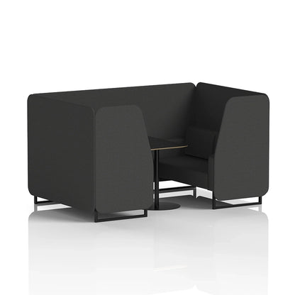 Brixworth Booth in Single Tone - 4 Seater with Black Table