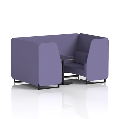 Brixworth Booth in Single Tone - 4 Seater with Black Table
