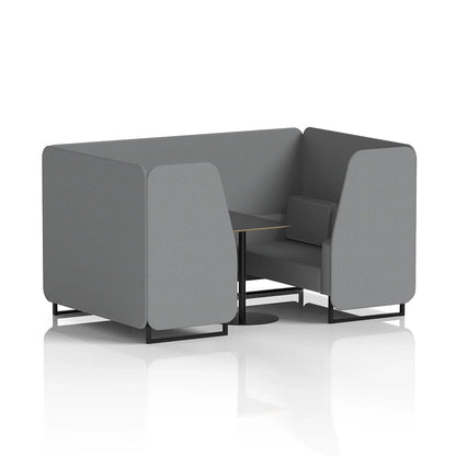 Brixworth Booth in Single Tone - 4 Seater with Black Table