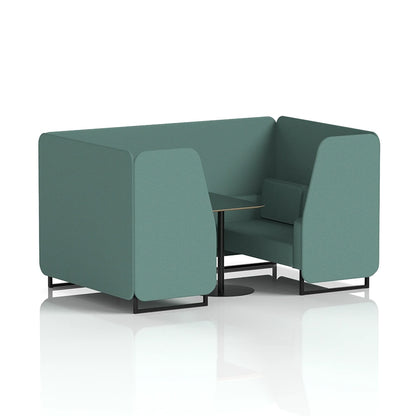 Brixworth Booth in Single Tone - 4 Seater with Black Table