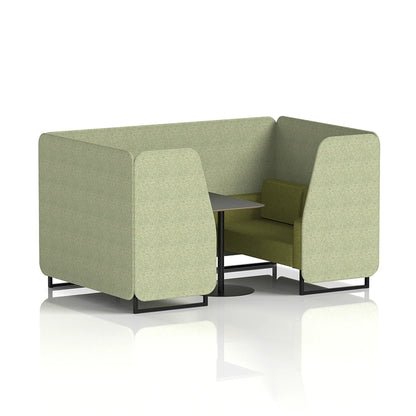 Brixworth Booth in Two Tone - 4 Seater with Black Table