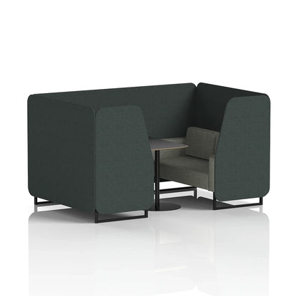 Brixworth Booth in Two Tone - 4 Seater with Black Table