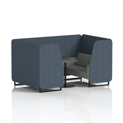 Brixworth Booth in Two Tone - 4 Seater with Black Table