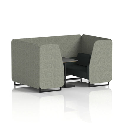 Brixworth Booth in Two Tone - 4 Seater with Black Table
